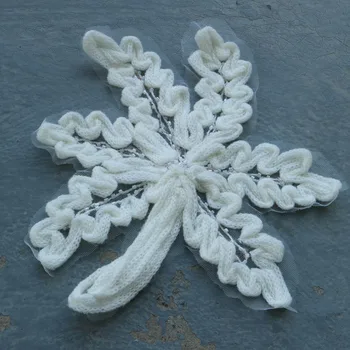 Белые кашемировые нашивки с цветочной вышивкой для одежды, аппликации с цветочной вышивкой 