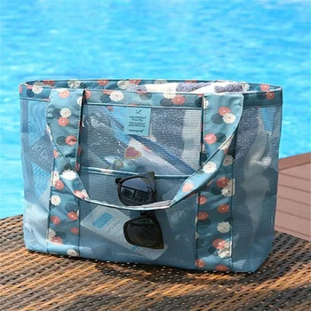 Многоразовая хозяйственная сумка, многофункциональная пляжная сумка из водонепроницаемой ткани Оксфорд, переносная сумка для хранения продуктов в супермаркете 2023 2
