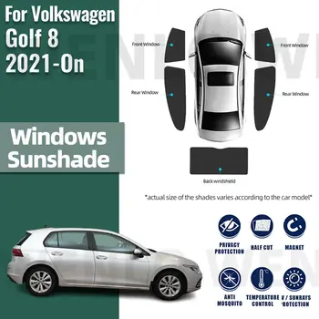Для Volkswagen VW Golf 8 MK8 Golf8 2021 2022 2023 2024 Солнцезащитный Козырек На Окно Автомобиля Магнитная Шторка Переднее Лобовое Стекло Солнцезащитный Козырек 1