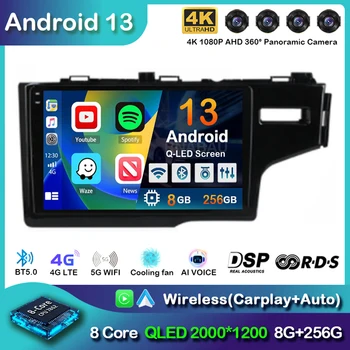 Android 13 Carplay Автомагнитола Для Honda Jazz 3 2015-2020 Fit 3 GP GK 2013-2020 RHD Мультимедийный Видеоплеер Стерео GPS Головное Устройство 1