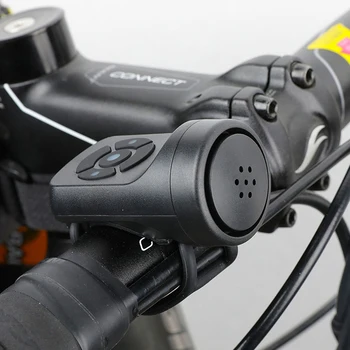 Велосипедный Электрический Гудок Черный ABS USB Перезаряжаемый Велосипедный Звонок Динамик Кольцо Аксессуары для велосипеда Громкий Сигнал тревоги на Руле 2