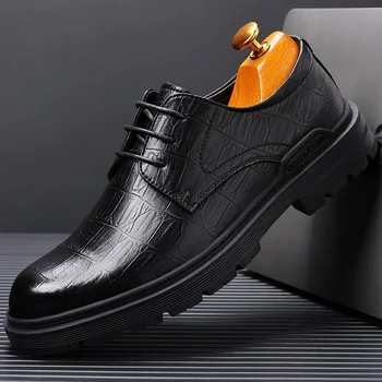Классическая брендовая мужская обувь из натуральной кожи, модная мужская официальная обувь, универсальная мужская повседневная обувь, Мужская деловая обувь 2