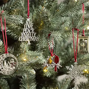 Рождественские Подвески Санта-Клауса Из Сплава Elk Tree Bell Для Рождественской Елки, Подвесной Настенный Металлический Орнамент, Вечерние Украшения W9N6 1
