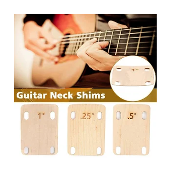Накладки для гитарного грифа из 3шт, крепящиеся на болтах для ремонта гитары и баса, накладки для гитары под углом 0,25 °, 0,5 ° и 1 ° (B) 2