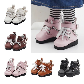 Обувь для мини-куклы, Обувь На цепочке, Обувь Из Искусственной кожи С Высоким берцем Для Американской Куклы Paola Reina и Кукольных Сапог 1/6 BJD Blythe EXO, Подарок для Девочки 1
