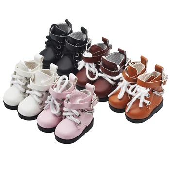 Обувь для мини-куклы, Обувь На цепочке, Обувь Из Искусственной кожи С Высоким берцем Для Американской Куклы Paola Reina и Кукольных Сапог 1/6 BJD Blythe EXO, Подарок для Девочки 2