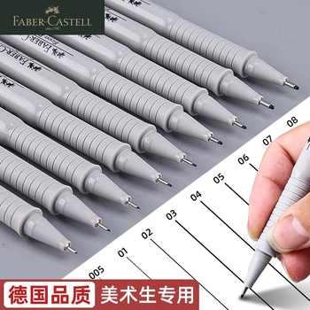 Faber-Castell Игольчатая ручка с ручной росписью, крючок, линейка, ручки для рисования, набор канцелярских принадлежностей, художественные принадлежности, Школьные принадлежности
