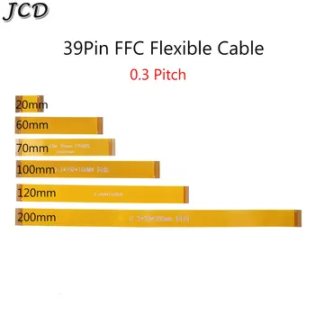 JCD 1шт 39-контактный позолоченный разъем FPC FFC Гибкий плоский кабель с шагом линии 0,3 мм 28 30 60 100 120 150 200 350 мм