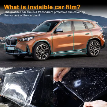 Оригинальная Автомобильная Защитная Пленка для передней/задней/двери весь комплект Невидимых Прозрачных Наклеек для BMW X1 U11 BASE 23-UP Tpu Защищает Поверхность Автомобиля 1