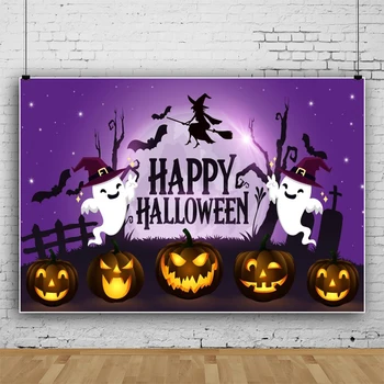Счастливого Хэллоуина, фоны для фотосъемки, фонарь из ведьминой тыквы, детская фотография, декор для вечеринки, реквизит для фотостудии 1