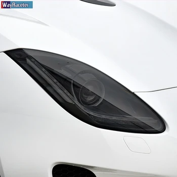2 шт. Защитная пленка для автомобильных фар, Виниловая Прозрачная черная наклейка TPU для Jaguar F Type X152 2013-Настоящее время Аксессуары 1