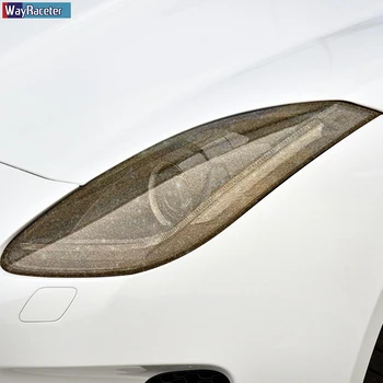 2 шт. Защитная пленка для автомобильных фар, Виниловая Прозрачная черная наклейка TPU для Jaguar F Type X152 2013-Настоящее время Аксессуары 2
