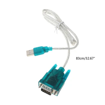 Черный последовательный кабель USB к RS232 RS-232 (DB9) Стандартный адаптер-конвертер для ПК 1