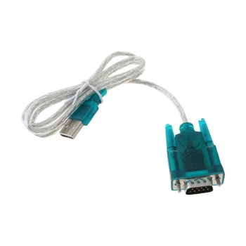 Черный последовательный кабель USB к RS232 RS-232 (DB9) Стандартный адаптер-конвертер для ПК 2