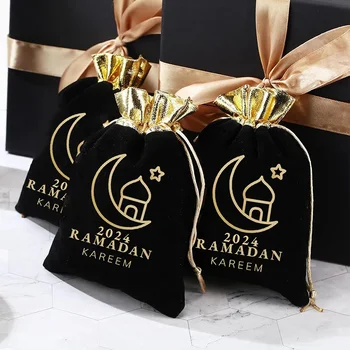 5шт 2024 Рамадан Карим Ювелирные изделия мешок конфет Ид Мубарак аль-Фитр Мусульманское исламское украшение знак дети малыш мальчик девочка подарок 1