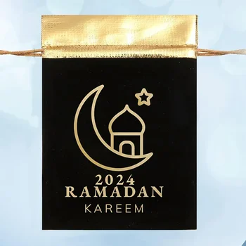 5шт 2024 Рамадан Карим Ювелирные изделия мешок конфет Ид Мубарак аль-Фитр Мусульманское исламское украшение знак дети малыш мальчик девочка подарок 2
