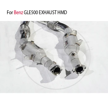 Выхлопная система HMD, высокопроизводительная водосточная труба для коллектора каталитического нейтрализатора Benz GLE500 2