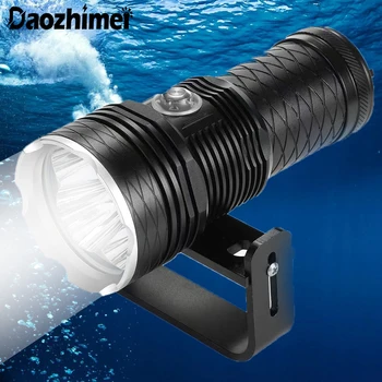 4xXHP70.2 Светодиодный Профессиональный фонарик для дайвинга Подводный Водонепроницаемый Тактический Фонарь для дайвинга Камера Видео Факел 1