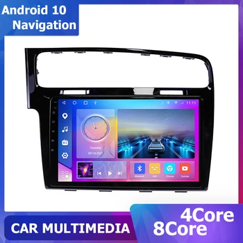 10-дюймовый Авторадио carplay для VW Golf 7 MK7 2013-2017 Android 10 DSP 2 Din Автомобильная GPS Навигация Мультимедиа Спутниковая Навигация 6 + 128 Г 1