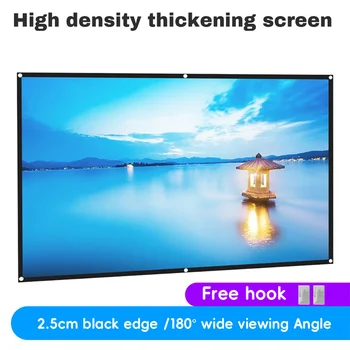 Портативный Складной Проекционный Экран с соотношением сторон 16:9 Высокой плотности 1080P 3d 4K HD Проектор Movie 100 120 150 дюймов 2