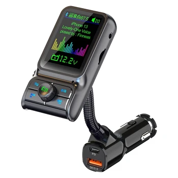 QC3.0 Автомобильная Быстрая зарядка Bluetooth MP3-плеер FM-передатчик HD Цветной экранный дисплей Автомобильные принадлежности 1