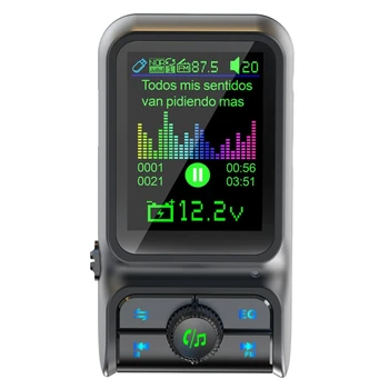 QC3.0 Автомобильная Быстрая зарядка Bluetooth MP3-плеер FM-передатчик HD Цветной экранный дисплей Автомобильные принадлежности 2