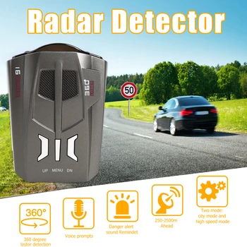 2023 Радар-детектор для автомобилей с Дистанционным Мониторингом на 360 градусов Дистанционное Предупреждение Голосовая подсказка Держитесь подальше от Штрафов за нарушение правил дорожного движения 1