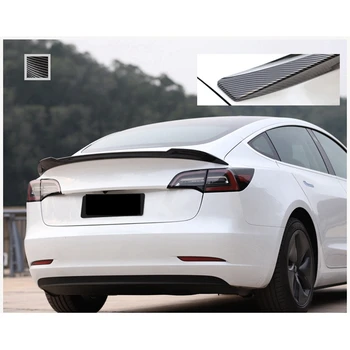 Для Tesla Model 3 Высококачественный Материал ABS Из Углеродного Волокна, Черный Задний Спойлер, Крыло Багажника 2017 2018 2019 2022 1