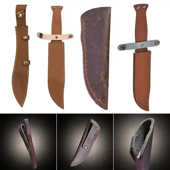 Кобура с ножнами для охотничьего ножа, кожаный держатель для ножен, прямой нож, петля для ремня, чехол для фонарика, переноска в походе на открытом воздухе 2