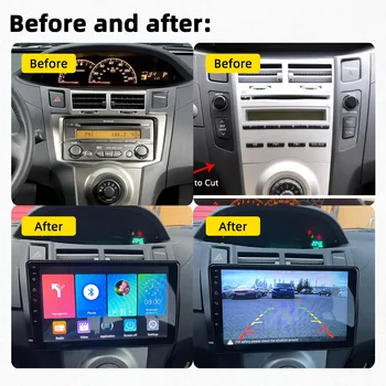 Автомагнитола Android 2 Din для Toyota Yaris 2005-2012 Автомобильный мультимедийный видеоплеер Навигация GPS WIFI FM головное устройство Авторадио 2