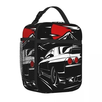 Nissan Skyline GTR 32 Haruna, изолированные сумки для ланча, Портативные сумки для пикника, термоохладитель, Ланч-бокс, Сумка для ланча для женщин, детей, школы 2