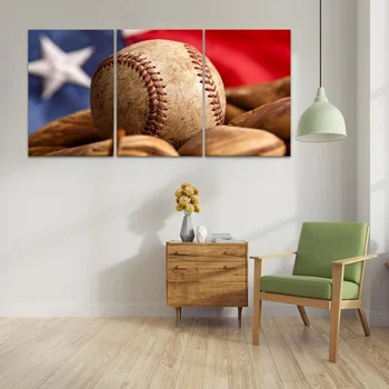 3 шт./компл. плакат с бейсбольной личностью, настенная бескаркасная картина на холсте, офисное украшение дома, настенная живопись без рамы 1