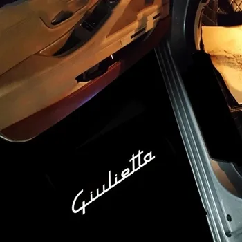 2X Светодиодный Приветственный Светильник Для Alfa Romeo Giulietta Giulia Mito 2011 2017 2022 2009 2015 2021 2020 2018 2019 Аксессуары Для Освещения Дверей автомобиля 2