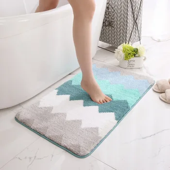 Коврик для ванной Blue Waves, ковер с ворсовым покрытием, бытовой коврик, Противоскользящий, быстросохнущий коврик для ванной, коврик для ног, Современные аксессуары для ванной комнаты 2