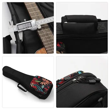 Портативная сумка для укулеле, держатель сумки для хранения через плечо, портативная дюймовая сумка для хранения укулеле с регулируемыми ремнями, мягкая для концерта 2