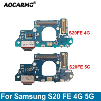 Aocarmo USB Порт Для Зарядки Samsung Galaxy S20 FE 4G/5G Зарядное Устройство Док-Станция С Микрофоном Запасные Части 1