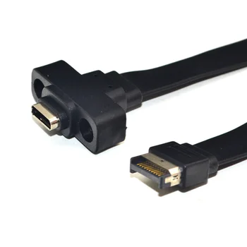 USB 3.1 Передняя Панель Тип E Штекер К USB-C Тип C Кабель Расширения Разъем Материнской платы Компьютера Проводная Линия Шнура 30 см 1