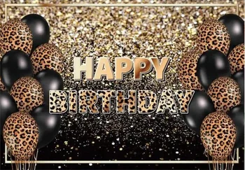 Золотые леопардовые блестящие воздушные шары, Блестящий фон для дня рождения, душа ребенка, фоны для фотосъемки вечеринок 1