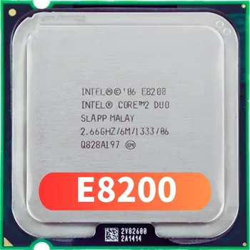Процессор Intel Core 2 Duo E8200 Процессор 2,66 ГГц/6 М/1333 МГц Двухъядерный сокет 775 (рабочий, 100% Бесплатная доставка) 1