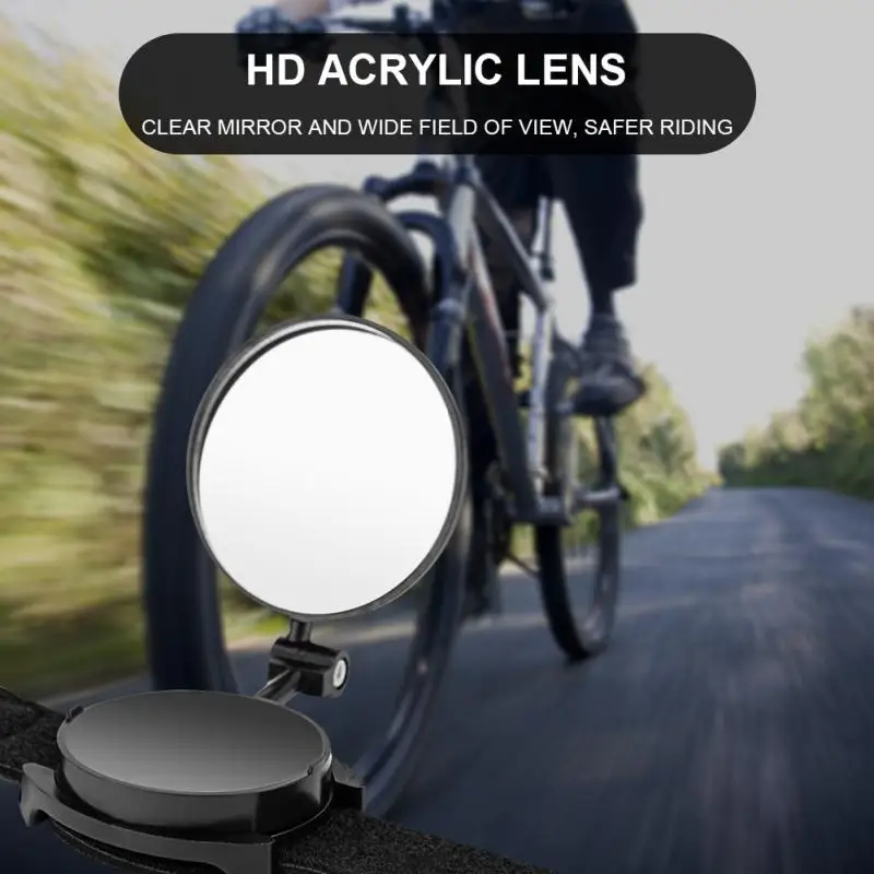1 ~ 5ШТ Безопасное наручное зеркало с откидной крышкой с возможностью поворота на 360 градусов, легкое надежное велосипедное зеркало заднего вида для горного велосипеда Изображение 2