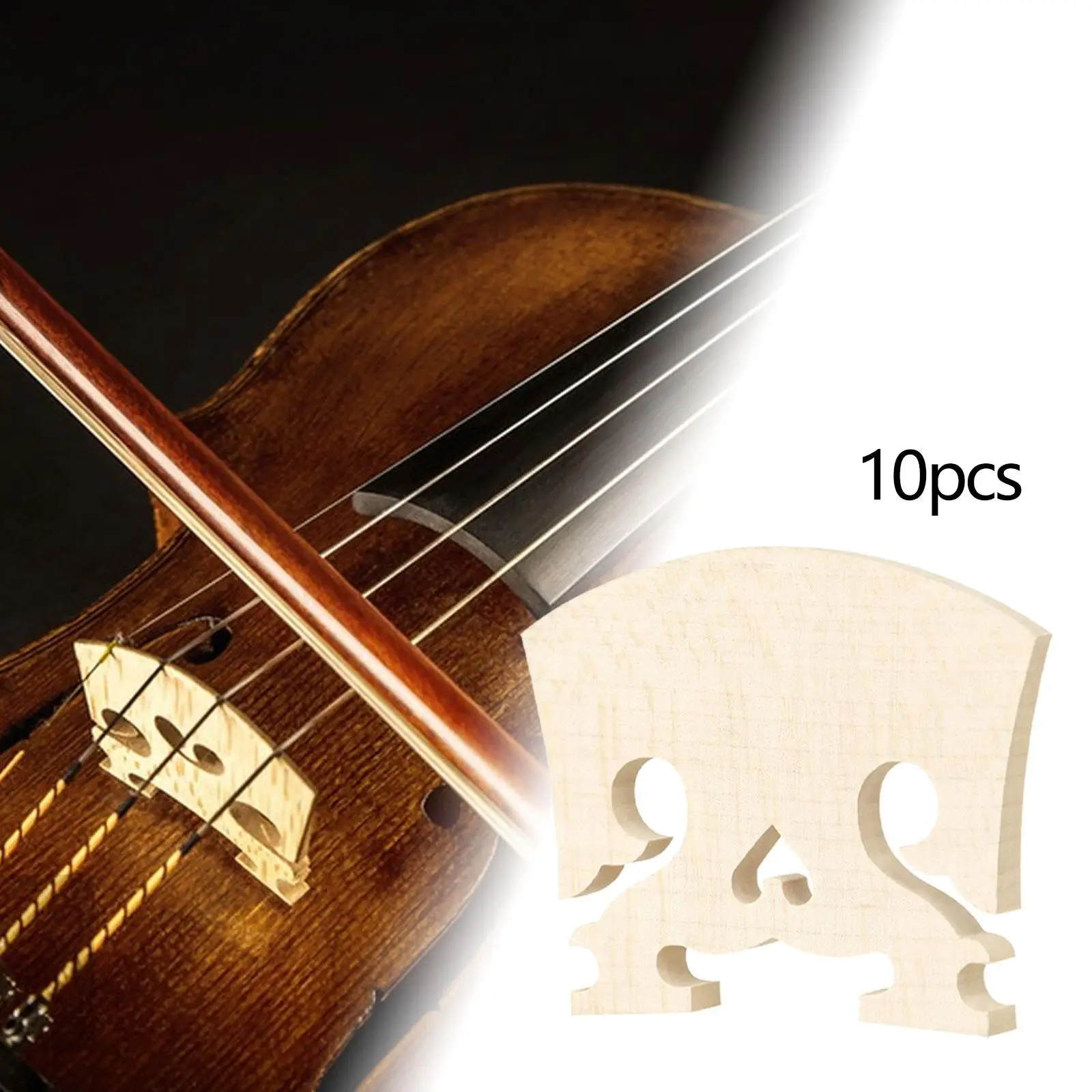 10 Штук деревянных скрипичных мостов в натуральную величину 4/4, облегченные запасные части для скрипки Изображение 3