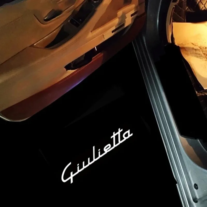2X Светодиодный Приветственный Светильник Для Alfa Romeo Giulietta Giulia Mito 2011 2017 2022 2009 2015 2021 2020 2018 2019 Аксессуары Для Освещения Дверей автомобиля Изображение 1