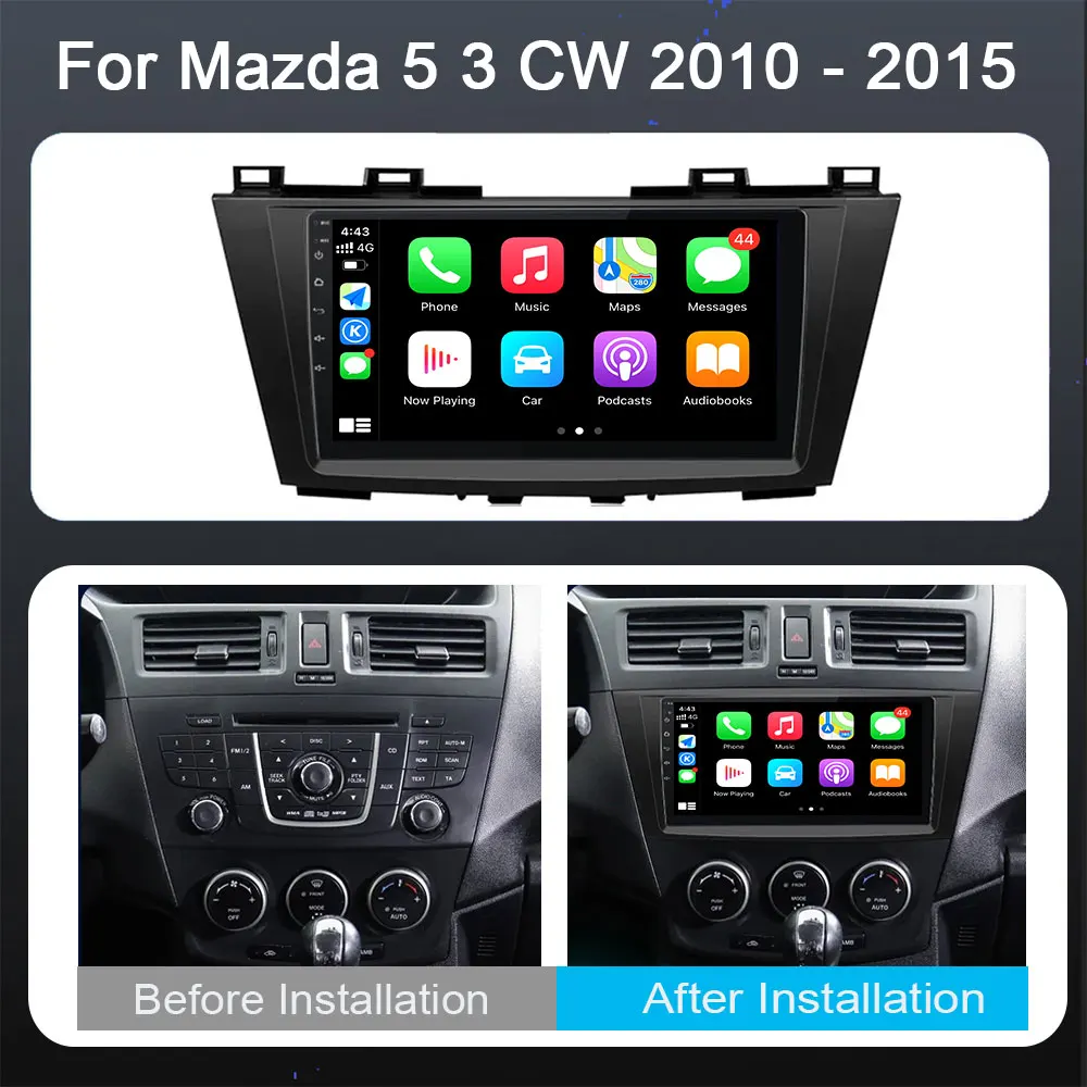 Android 13 Автомобильный Радио Мультимедиа Стерео Видеоплеер Для Mazda 5 3 CW 2010-2015 Навигация GPS Carplay 4G WIFI Автоматическая Камера 360 Изображение 5