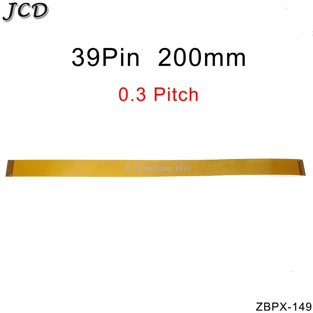 JCD 1шт 39-контактный позолоченный разъем FPC FFC Гибкий плоский кабель с шагом линии 0,3 мм 28 30 60 100 120 150 200 350 мм Изображение 3