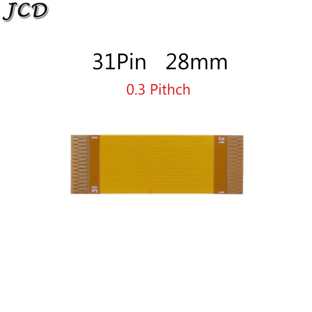 JCD 1шт 39-контактный позолоченный разъем FPC FFC Гибкий плоский кабель с шагом линии 0,3 мм 28 30 60 100 120 150 200 350 мм Изображение 4