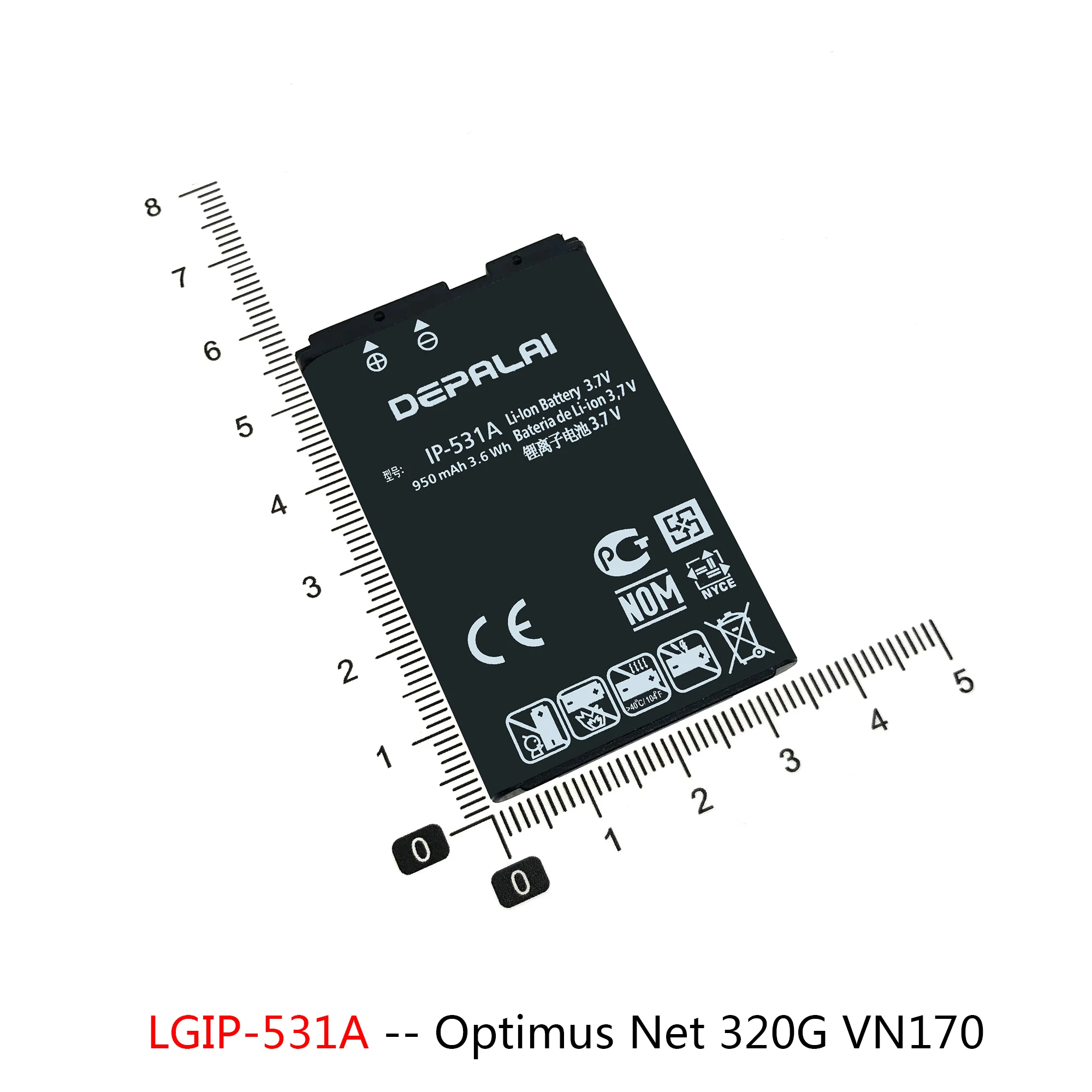 LGIP-550N LGIP-400N LGIP-531A Аккумулятор Для LG Optimus VM670 690 P500 320G VN170 GB100 Аккумуляторы для телефонов 101 KV700 S310 GD510 Изображение 1