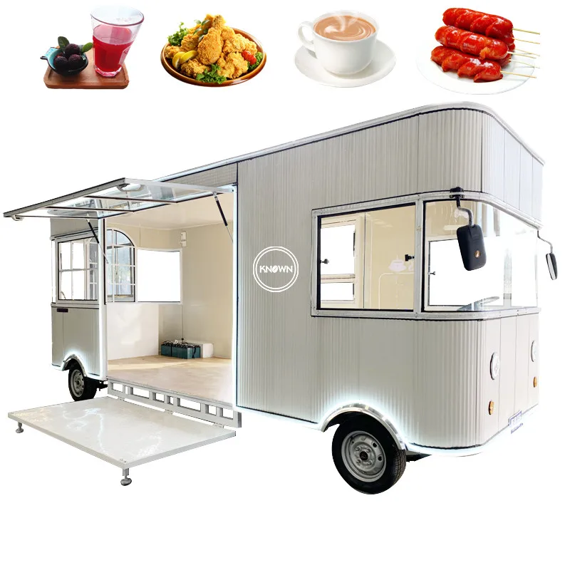 OEM Новый Уличный Продовольственный грузовик Мобильный автомобиль для быстрого приготовления хот-догов Индивидуальные киоски для мороженого и гамбургеров Изображение 2