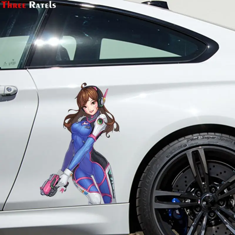 Three Ratels FC638 Anime Girl D VA Наклейка на кузов автомобиля, наклейка на лобовое стекло Изображение 2