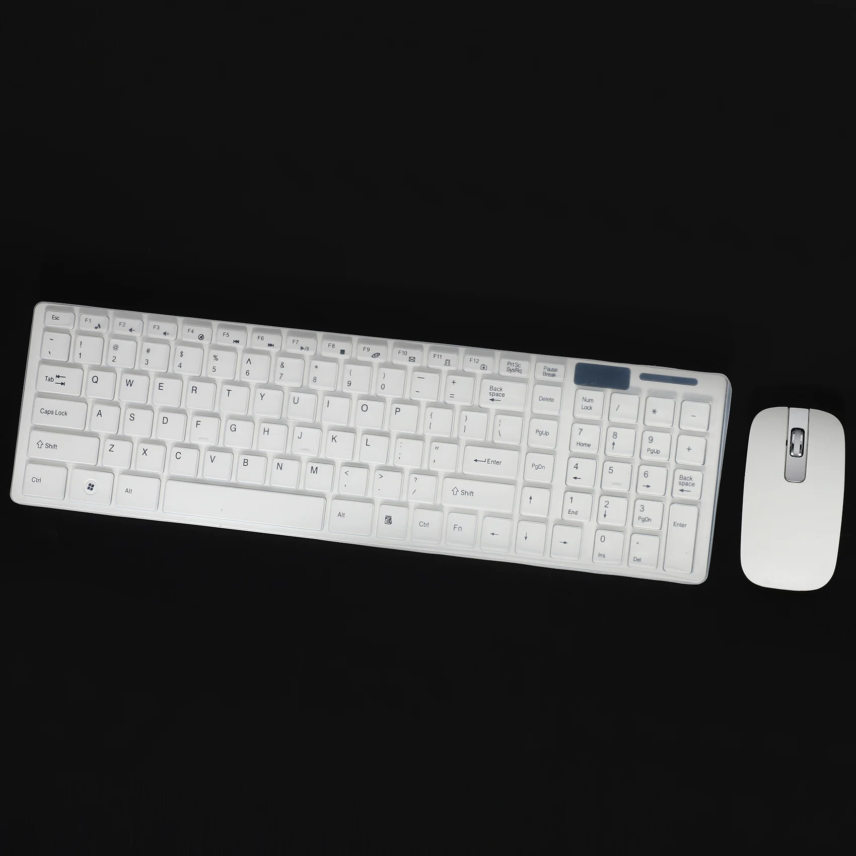 Беспроводная Тонкая Белая Клавиатура + Набор Беспроводной Оптической Мыши для ПК и Ноутбука Изображение 2