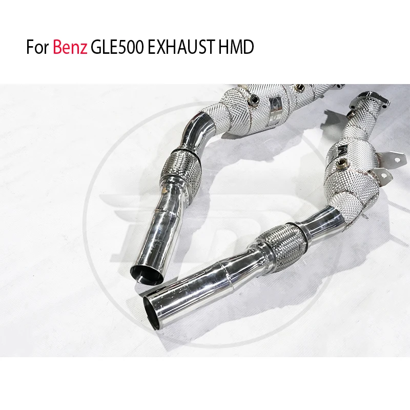 Выхлопная система HMD, высокопроизводительная водосточная труба для коллектора каталитического нейтрализатора Benz GLE500 Изображение 2